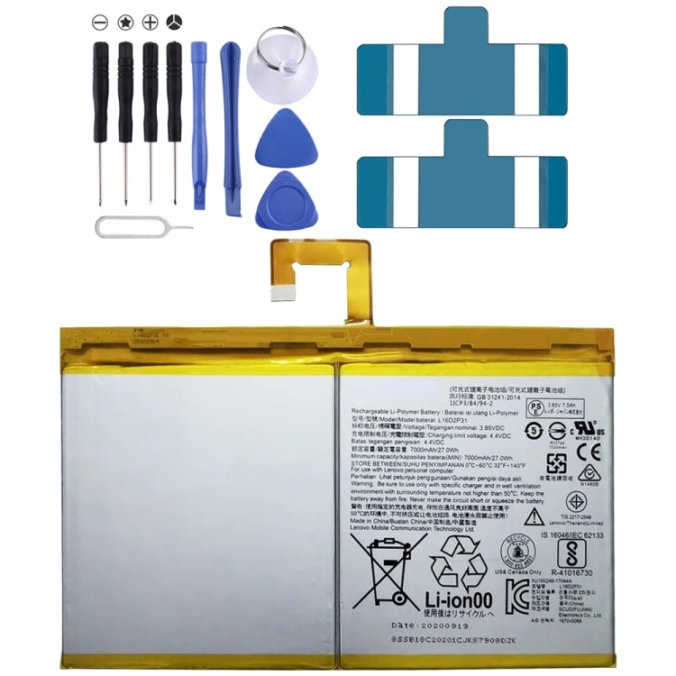 L16D2P31 7000mAh Lithium Polymer Battery for Lenovo Tab 4 10/10 REL/10 Plus TB-X304L X304F TB-X704F X704L X504F X504L, For Lenovo Tab 4 10 L16D2P31 7000mAh Lithium Polymer Battery for Lenovo Tab 4 10/10 REL/10 Plus TB-X304L X304F TB-X704F X704L X504F X504L, For Lenovo Tab 4 10